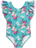 RuffleButts® Baby/Toddler Girls Ruffle Strap One Piece Swimsuit w/UPF 50+ Sun Protection