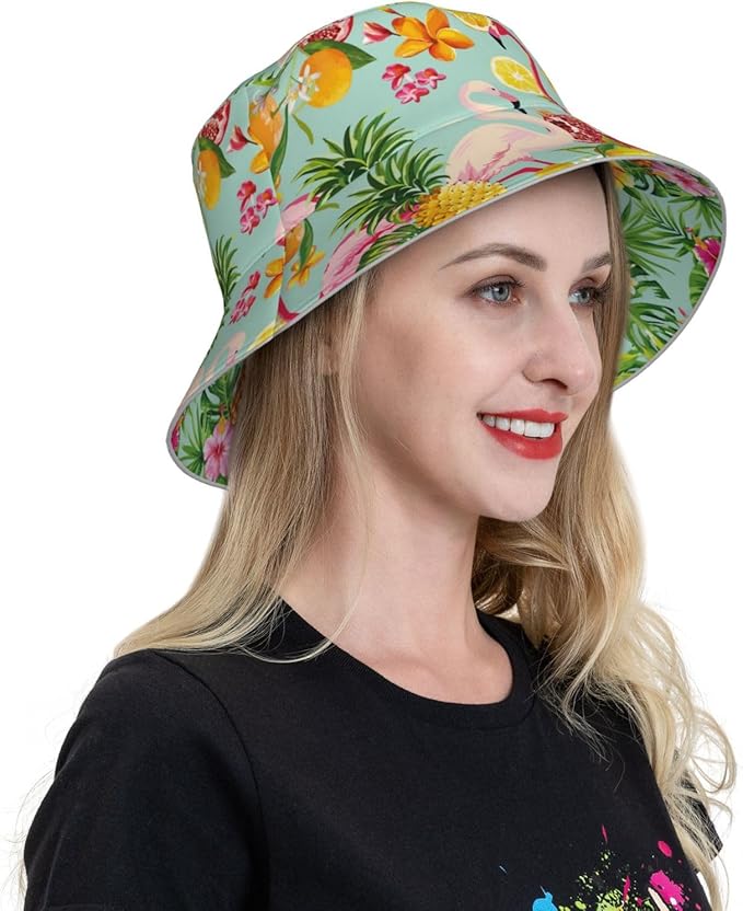Hat Reversible Fisherman Hats Double Sided Wearing for Women Men Boys Girls