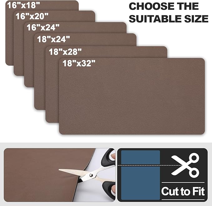 Dish Drying Mat for Kitchen Counter | Coffee Bar Mat for Countertops | Heat Resistant Drainer Mat with Non-slip Rubber Backed | Hide Stain Kitchen Absorbent Draining Mat | Brown 18"x24"