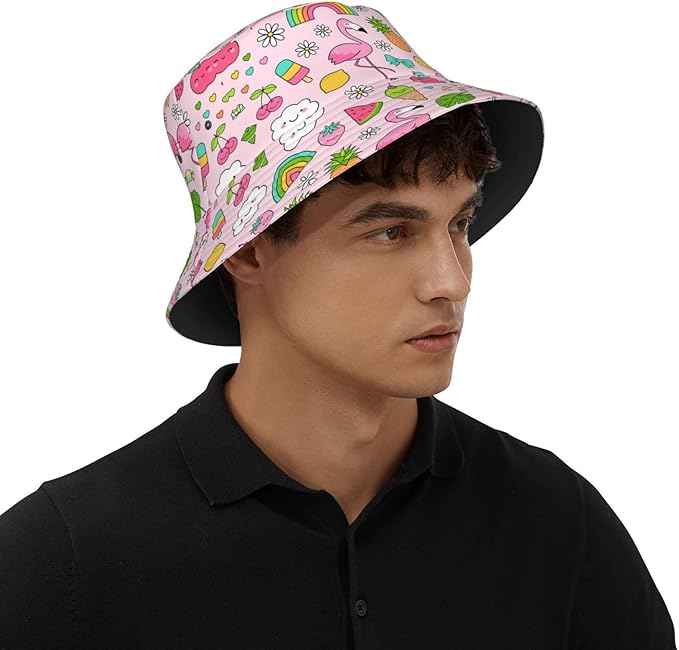 Funny Bucket Hat for Men Women Fashion Unisex Fishing Hat Fisherman Sun Caps Headwear for Outdoor Summer Travel Hiking Beach