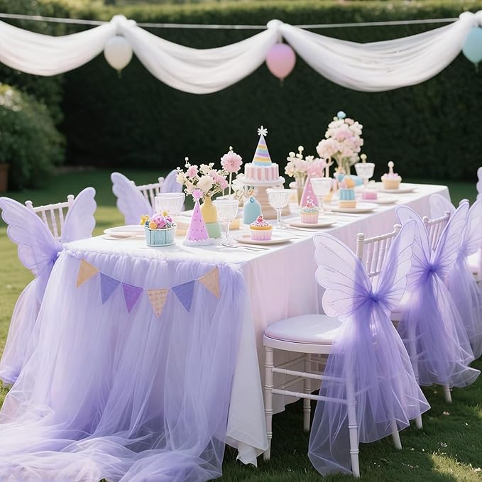 Light Purple Tulle Mesh Ribbon 6 Inch x 100 Yards(300ft) Netting Spool Fabric Ribbon Ideal for Tutu Skirt Art Gift Wrapping Flower Bouquet Crafts Weddings Floral Arrangements