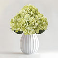 4 Pcs Long Stem Big Size Artificial Hydrangea Flowers for Home Wedding Decor, Party Centerpieces, Office Decoration,Shower (Lime Green)