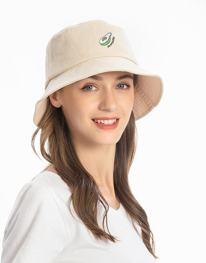 ZLYC Unisex Fashion Embroidered Bucket Hat Summer Fisherman Cap for Men Women