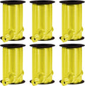 PMU Curling Ribbon - Crimped Texture Curling Ribbons for Gift Box Wrapping, Florist Flowers, Birthday Party Decorations, Festival Art Craft & Christmas Décor - Daffodil 3/8 Inch X 250 Yards, Pkg/6