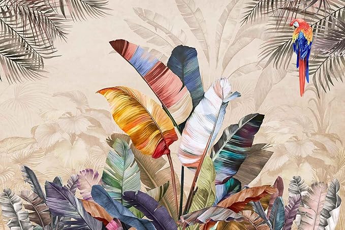 Abstract Background Floral Wallpaper Garden, Wall murals for Living Room, Bedroom, Bathroom Background Wall Decoration（Non-self-Adhesive）