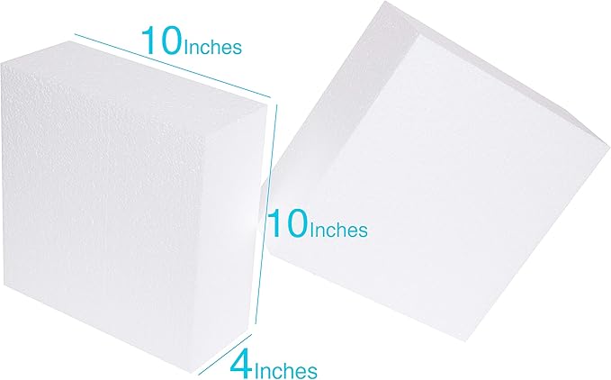 Silverlake 10x10x4 Craft Foam for Styrofoam Block Projects