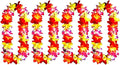 ALIMITOPIA Hawaiian Hula Leis Dance Wreath Garland Artificial Flowers Fabric Neck Loop for Luau Party Costumes (Multicolor;4pcs)