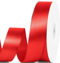 1" x 50 Yards Satin Ribbon - Red Silk Ribbon with Spool - Ideal for Gift Wrapping, Floral Bouquets, Crafts, Wedding Party Decorations, Christmas and Sewing Projects