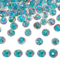 PH PandaHall 70pcs 6~8mm Gold Sand Lampwork Beads Glass Handmade Round Loose Beads for Rosary Making Jewelry Craft Making with 2mm Hole - Dodger Blue