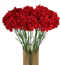 Red Carnations Artificial Flowers 15PCS Carnations Flowers Silk Flowers 21.25in Fake Flowers for Wedding Home Table Centerpieces Floral Arrangements(Red)