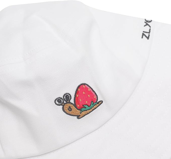 ZLYC Unisex Fashion Embroidered Bucket Hat Summer Fisherman Cap for Men Women