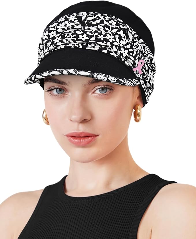 Chemo Headwear Viscose Newsboy Cap for Women Fall and Winter Hats