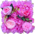 Flower Wall Backdrop, 12PCS 10.6"-15.7" Artificial Flower Wall Panel with Various Styles, 3D Floral Wall Decor for Wedding Photo Background Festive Party Home Decoration (K007, 11.8 * 11.8in)