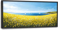 Coastal Flowers Large Wall Art Framed Wall Decor for Living Room Ocean Sailboat Pictures Oversized Canvas Print Painting Modern Extra Large Framed Artwork for Bedroom Office Home Decor 60"x30"