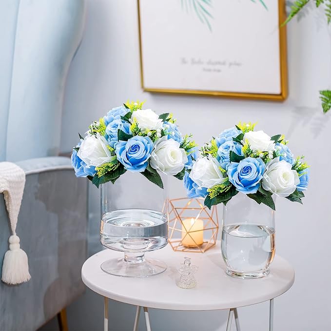 Sziqiqi Artificial Flowers Silk Rose Flowers for Wedding Centerpiece Party Birthday Anniversary Floral Arrangement Decorations