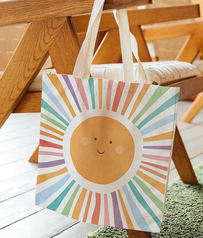 Sunshine Gifts Canvas Tote Bag for Women, Kids tote Bag,Reusable Grocery, Sunshine Gifts Shopping Bag, Birthdays Gift for Women Holiday