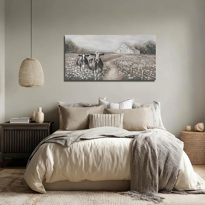 LEVERUP Animal Wall Pictures Spring Wall Decor for Bedroom Office Kitchen Nature Artwork 20x40 Inch Flower Pictures Wall Decorations