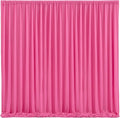 Hot Pink Backdrop Curtain 8 Panels-Wrinkle-Free Polyester Photography Drapes for Wedding Party Photo Background Decorations- 32 X10FT (Hot Pink)