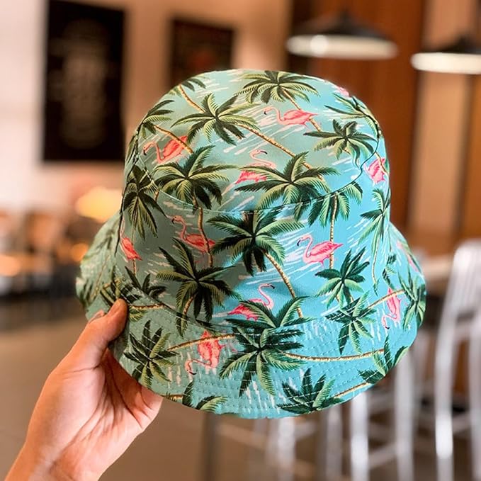 Quanhaigou Bucket Hat for Men Women,Packable Reversible Printed Sun Hats,Fisherman Outdoor Summer Travel Hiking Beach Caps