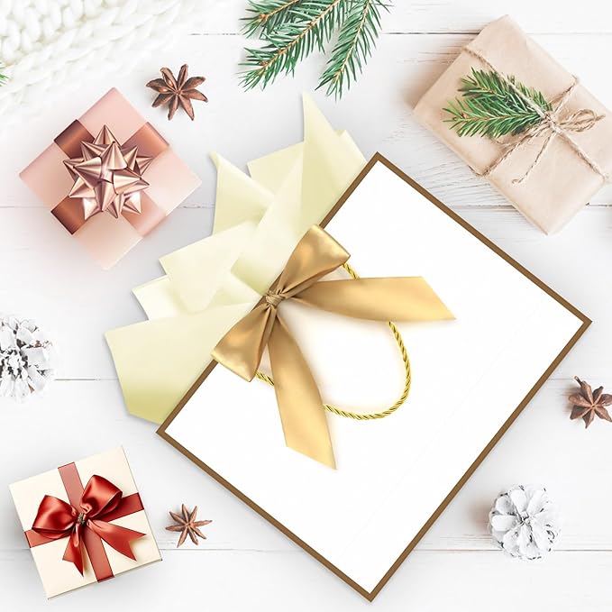 JMANNI Gift Bag, 1PCS Gift Bags Large with Ribbon and 1 Greeting Cards 2 Tissue Paper, Portable Paper Gift Bag with Handles, Birthday Gift Bags,Present Bags for Wedding Party Mothers Day