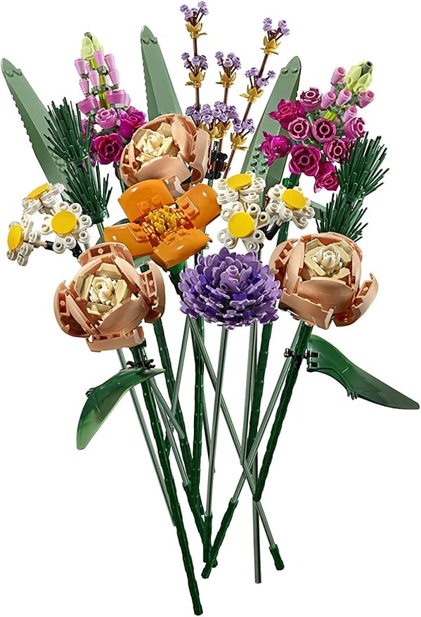 LEGO Botanicals Flower Bouquet Building Set - Artificial Flowers for Decoration for Home and Display, Ages 18+ - Small Fake Flowers for Table, Desk, Office - Gift for Birthdays - 10280