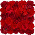 Flower Wall Backdrop, 12PCS 10.6"-15.7" Artificial Flower Wall Panel with Various Styles, 3D Floral Wall Decor for Wedding Photo Background Festive Party Home Decoration (L024, 15 * 15in)