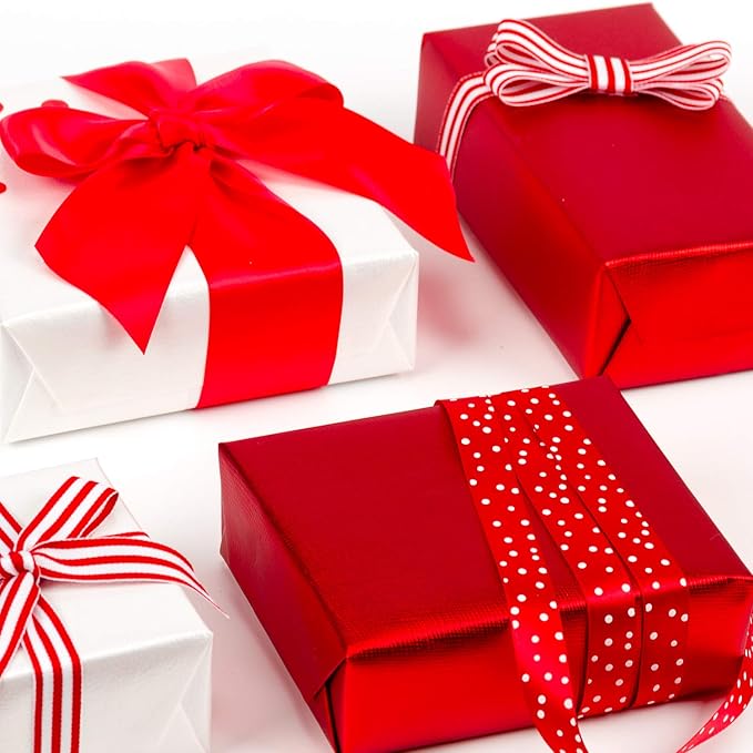 WRAPAHOLIC 30 Inch Red Wrapping Paper Roll - Jumbo Roll Passionate Red for Birthday, Holiday, Wedding, Baby Shower Wrap - 30 inch x 16.5 feet