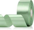 Sage Green Ribbon 1-1/2 Inch 30 Yards, Light Green Satin Ribbon for Gift Wrapping, Flower Bouquet, Crafts, Baby Shower, Christmas, Wedding and Bow Making