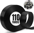 XSEINO 110 Yards Ribbon,1 1/2 Inch Black Satin Ribbon for Flower Bouquet, Gift Wrapping, Ribbons for Crafts, Hair Bows Making, Wedding Party Decoration, Sewing, Invitation Cards, Christmas
