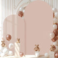 Nude Arch Backdrop Covers - 7.2FT, 6FT Spandex Fitted Wedding Arch Stand Covers Round Top Chiara Stretchy Arch Backdrop Cover for Wedding Birthday Party Decoration