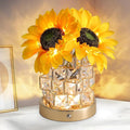 Birthday Gifts for Women,Sunflower Flower Touch Lamp,Rechargeable Cordless 3-Colour Dimming Small Night Light for Festival,Restaurant,Bedroom Housewarming Gifts for Mom