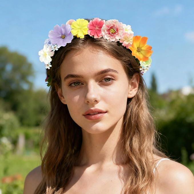 180Pcs Mini Fake Flower Heads Multicolor Small Silk Faux Flower Heads Artificial Rose Daisy Flowers Bulk for Cake Crafts DIY Graduation Cap Wedding Hair Dresses Wreath Party Home Decor
