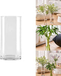 Clear Acrylic Decorative Vase for Flower Arrangements, Break-Resistant Tall Cylinder Vase for Wedding Centerpieces, Unbreakable Modern Plastic Vase for Home Decor
