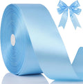 NESCCI 100 Yards Ribbon,1-1/2 Inch Sky Blue Satin Ribbon,Single Face Satin Ribbons,Perfect for Gift Wrapping,Wedding Decoration,Handmade Bows,Wrapping Bouquet and More