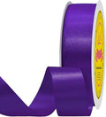 Purple Satin Ribbon 7/8 inch X 100 Yards Polyester Ribbon for Gift Wrapping Very Suitable for Weddings Party Hair Bow Invitation Decorations and More