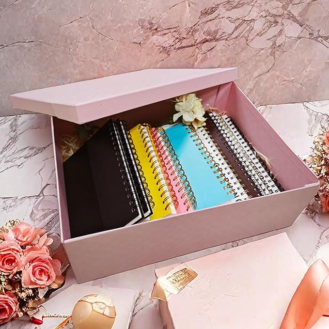 YINUOYOUJIA Large Gift Box 16.5x13x5.5 inches,Pink Gift Box for Presents,Birthday,Valentine's Day,Mother's Day,Christmas,Anniversary.