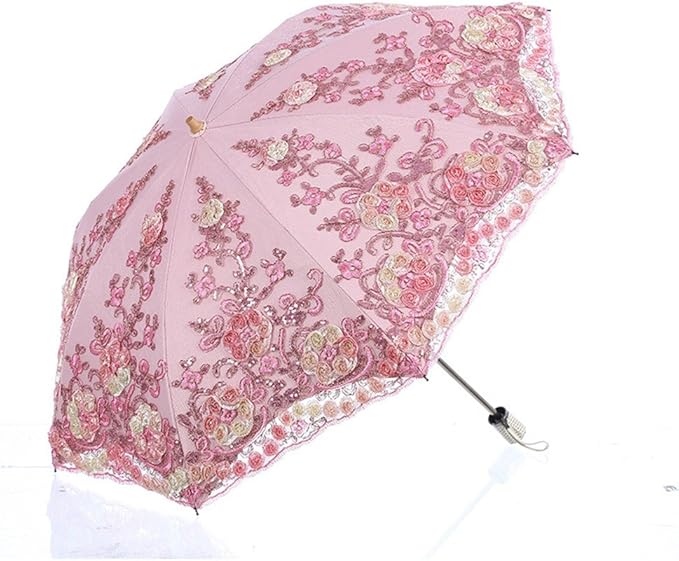Honeystore Flower Lace Parasols for Wedding Party Lace Bridal Umbrella