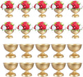 6.5 inch 20 pcs Brass Vase Bowl Gold Centerpieces for Tables Wedding Party Event Gold Accent Decorative Bowl Vintage Style