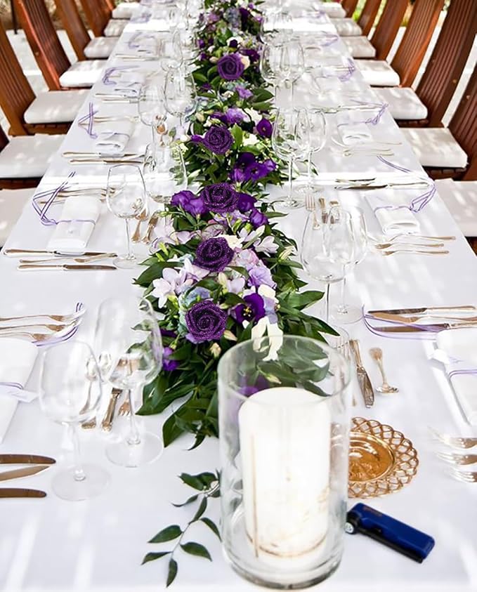 Purple Glitter Roses 30pcs Purple Foam Roses with Glitter 2.56" Fake Glitter Flowers Rose Decoration for Baby Shower Flower Centerpieces for Table