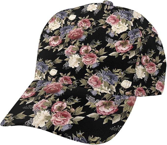 Floral Baseball Cap for Women Fashionable Adjustable Dad Hat Low Profile Running Hat for Summer Sporting Working Hiking