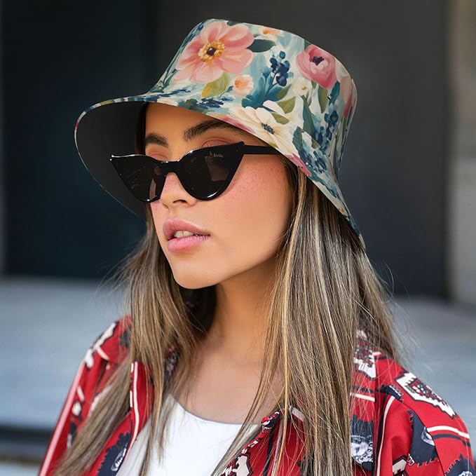 Bucket Hats Fashion Sun Cap Packable Outdoor Fisherman Hat for Women and Men Travel