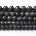 6MM 60PCS Natural Stone Black Labradorite Beads Crystal Loose Beads for Jewelry Making DIY Bracelet