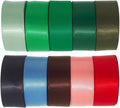 1-1/2 Inch Double Faced Satin Ribbon Set, 50 Yards Pack, Into The Forest-10 Colored Green Ribbon Bulk for Gift Wrapping, Crafts, Flower Bouquet, Eco Environment, Earthy Day, Forest Wedding