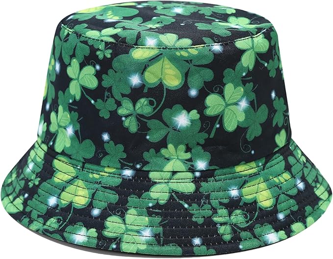 Bucket Hat for Women Men, Cotton Reversible Double Side Wear Sun Hats Beach Fisherman Hat