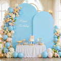 Light Blue Arch Backdrop Cover Set of 2 Baby Blue Arch Cover 7.2 and 6ft Wedding Arch Cover Stretchy Backdrop Bridal Baby Shower Birthday Party Arches Stand Covers Spandex