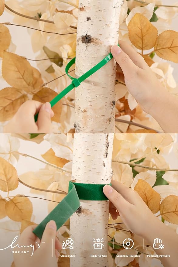 Ling's moment Wedding Arch Flowers - 6.5FT Floral Garland for Ceremony Arbor Backdrop Decoration - Artificial Rose Floral Swag for Sweetheart Table Birthday Party, Baby Shower, Beige Brown