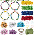 INFUNLY 12Sets DIY Flower Crowns Making Kit Fairy Flower Headbands and Bracelets Make Your Own Flower Wreath Handmade Floral Garland Kit Floral Crowns Head Hair Accessories for Wedding Birthday Party