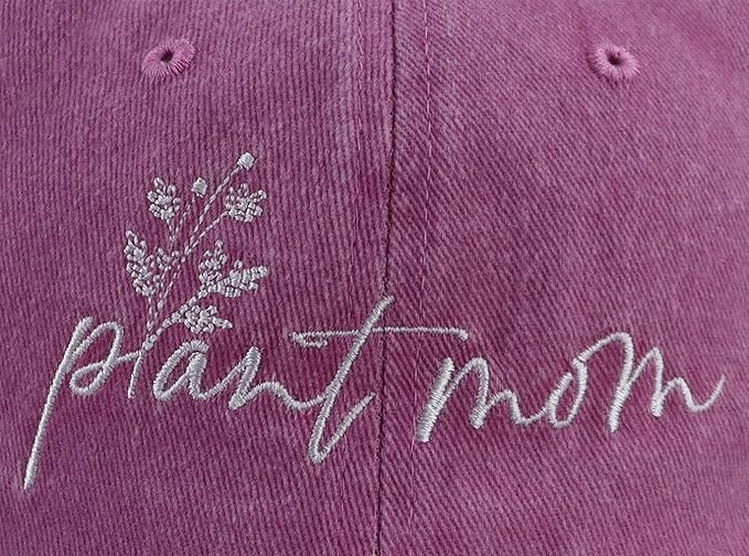 Kahhrepa Plant Mom Hat for Women, Funny Adjustable Cotton Embroidered Gardening Mama Baseball Cap