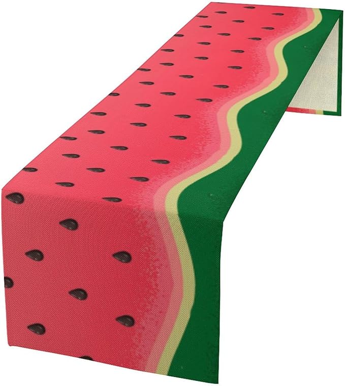 Watermelon Table Runner,Summer Fruit Tropical Birthday Party Decorations Dining Room Home Kitchen Table Decor 13 x 70Inches