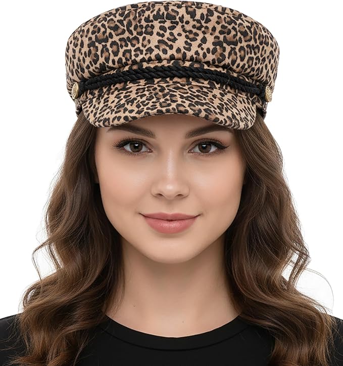 Funky Junque Newsboy Hat for Women – Trendy Greek Fisherman Cap, Classic Women's Baker Boy Newsies Hat, Ladies Fashion Caps